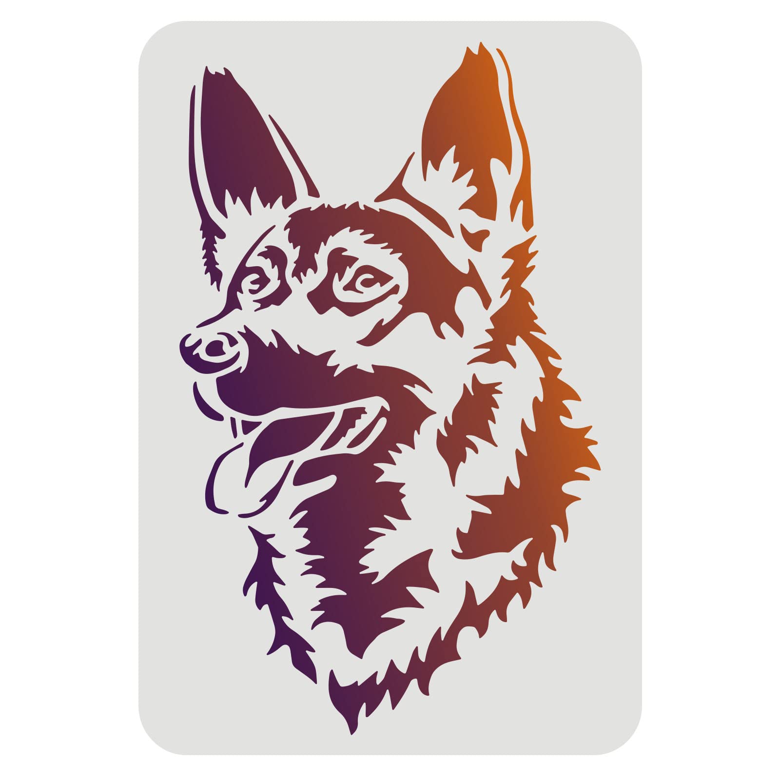 FINGERINSPIRE Dog Stencil 11.7x8.3 inch Plastic Shepherd Dog Painting Stencil Dog Head Pattern Stencils Reusable Pet Friend Stencils for Painting on