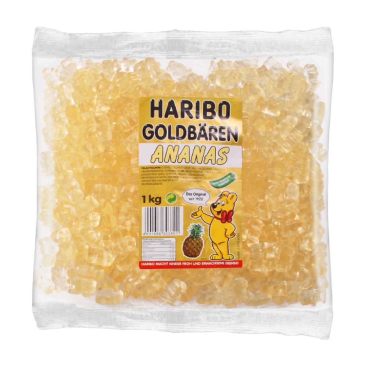 HARIBO Gold Bears Unmixed pineapple - 1000g - 35.27 oz