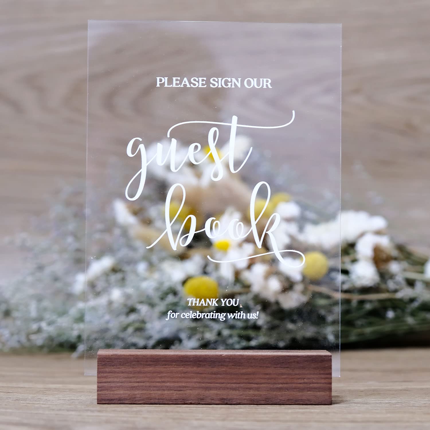 In Loving Memory Sign con supporto, 12,7 x 17,8 cm, effetto vetro