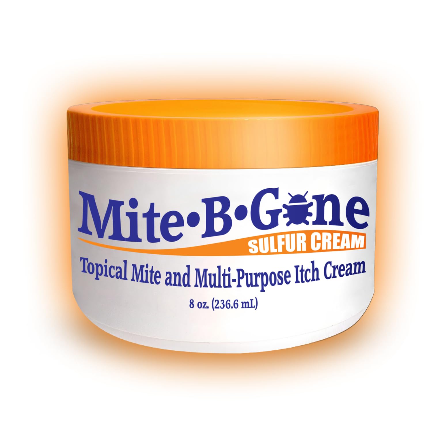Mite-B-Gone Mite Cream & Bite Relief - 10% Natural Blend Sulfur Cream for Multi-Purpose Bites, Redness, Itching, & Irritation | Safe for Kids and Adults | Fast & Effective for All Skin Types| 8 oz
