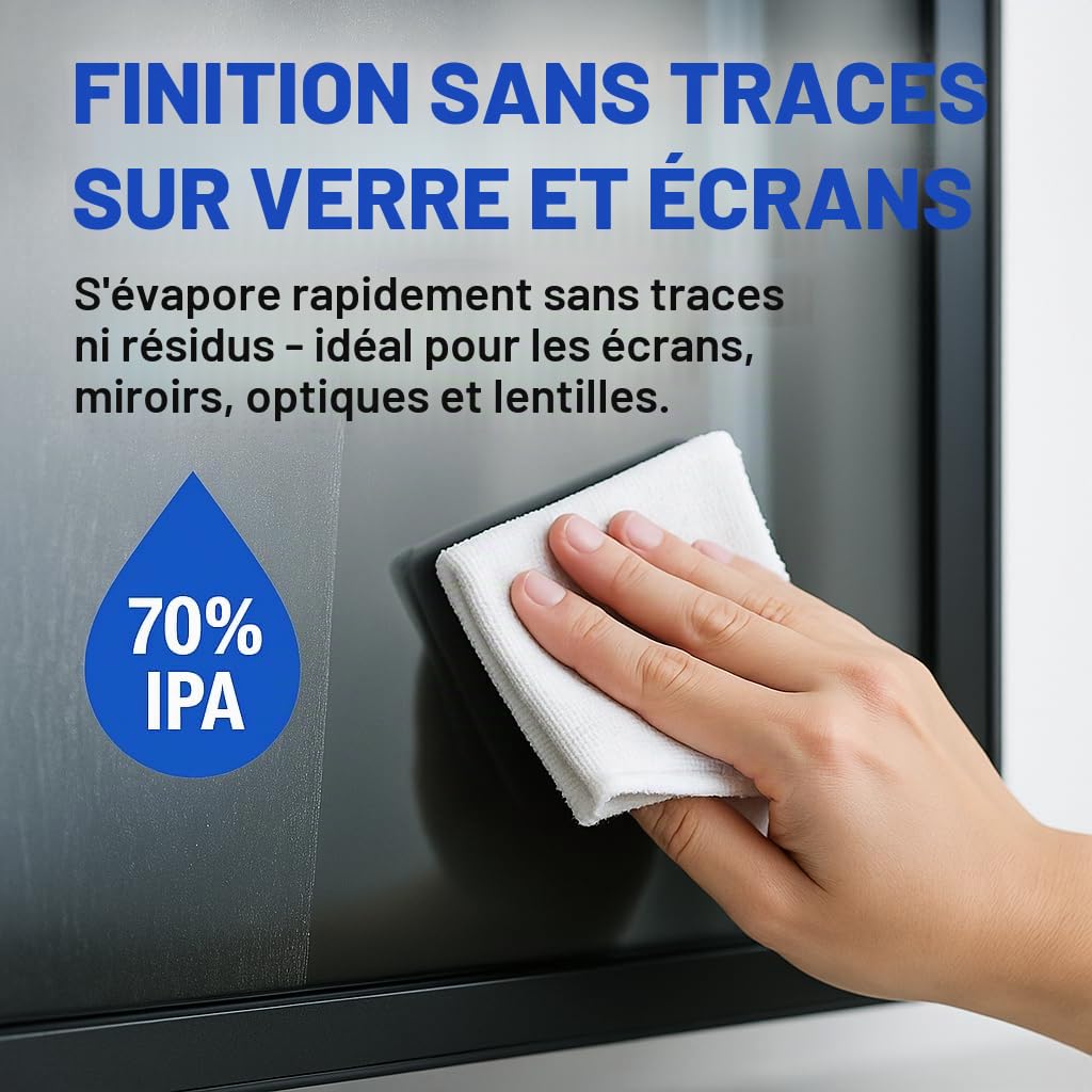 GiDeli Isopropanol 70 % Lot de 3 bidons de 5 litres d'alcool isopropylique à haute teneur en alcool isopropylique IPA pour le nettoyage des composants électroniques, des lentilles et des écrans