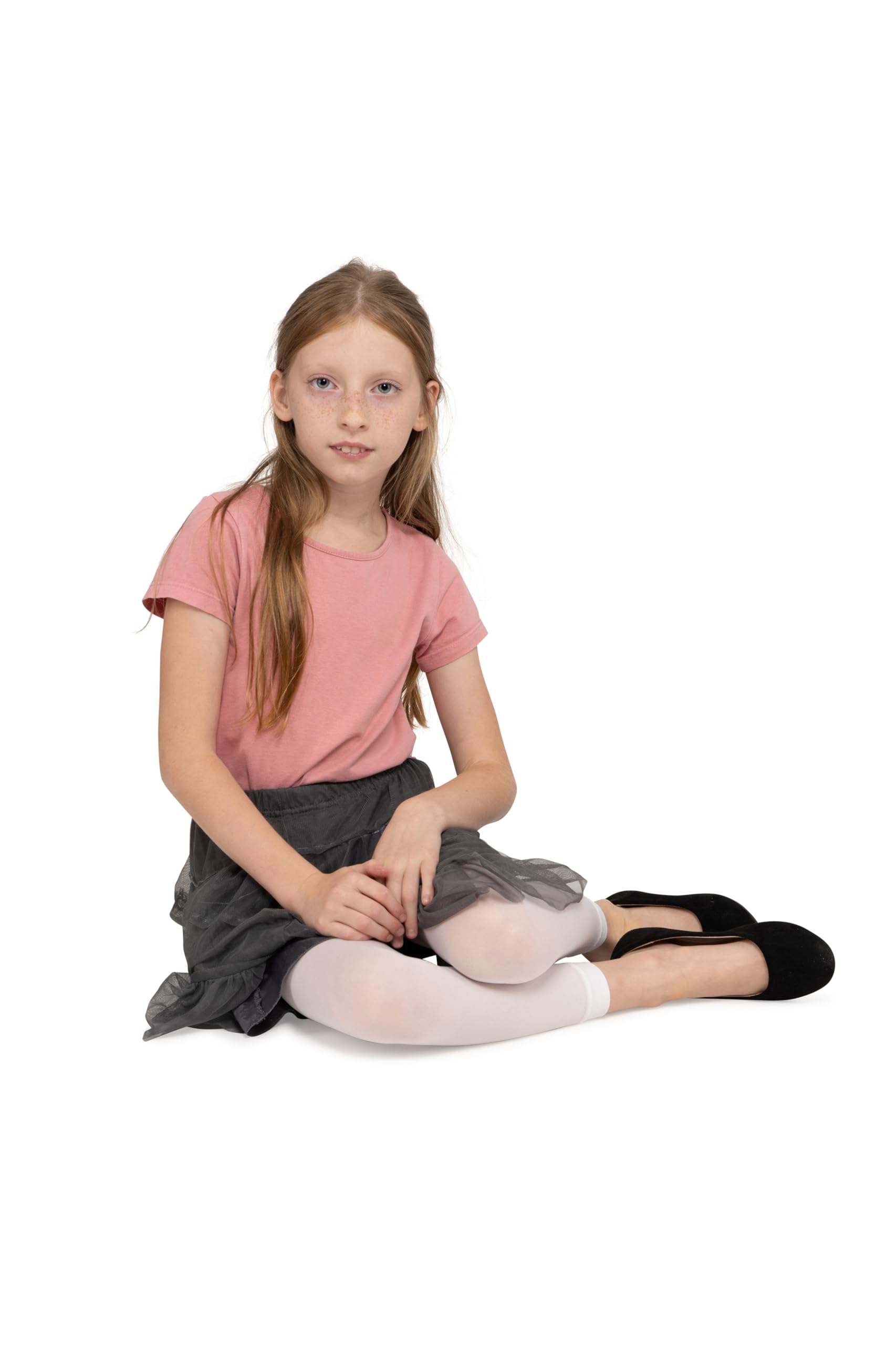 LORES Dziecięce legginsy o długości 7/8 dla dziewczynek, modne, bez stóp, stylowe spodnie dla dzieci, do uprawiania sportu, baletu, jogi, gimnastyki, spodni, spódnica, sukienka Alice