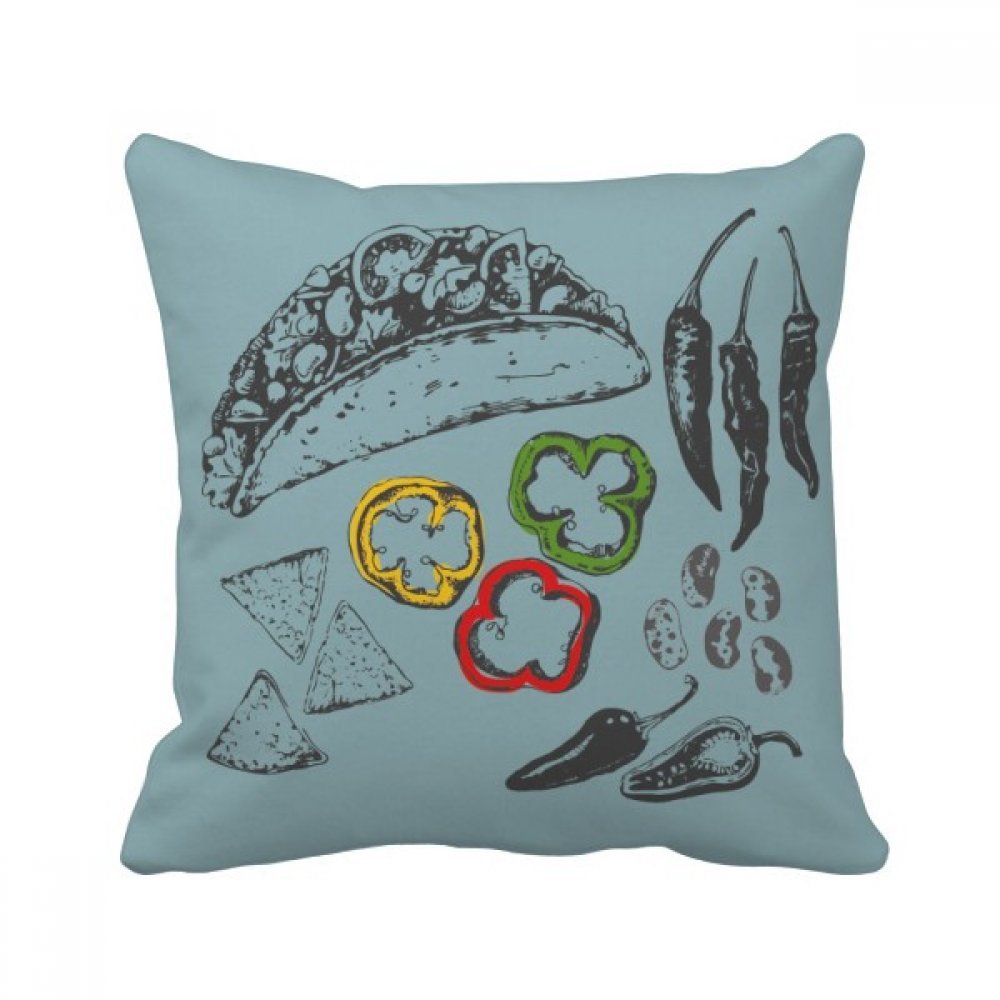 Coussin piment rouge 40x40 cm multicolore pour décoration de canapé salon