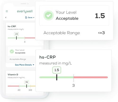 Miniatura 5 de Everlywell Prueba de vitamina D + inflamación, kit de recolección en casa, resultados precisos de un laboratorio certificado por CLIA en cuestión de