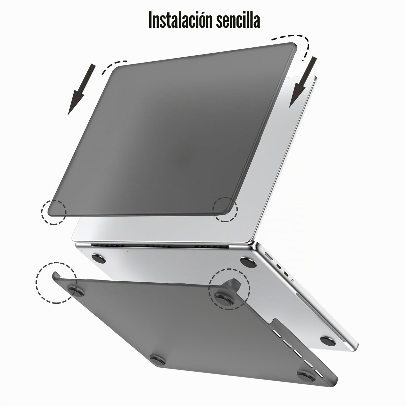 BlueSwan Funda Compatible con MacBook Pro 16 Pulgadas M5 M4 M3 M2 M1 2026 2024-2021, A3428 A3429 A3186 A3403 A2485 A2780 A2991 Pro/MAX, Carcasa PP Duradera Antirozaduras Case - Negro Mate