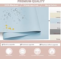Vista 22 de Persianas enrollables opacas para ventanas y dormitorios, oscurecimiento de la habitación, impermeables, con aislamiento térmico, para ventana