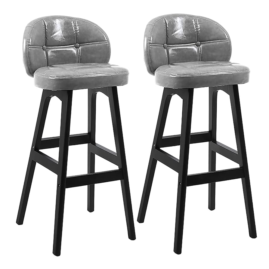 黒い合成皮革バースツール　１脚 黒い合成皮革バースツール1脚