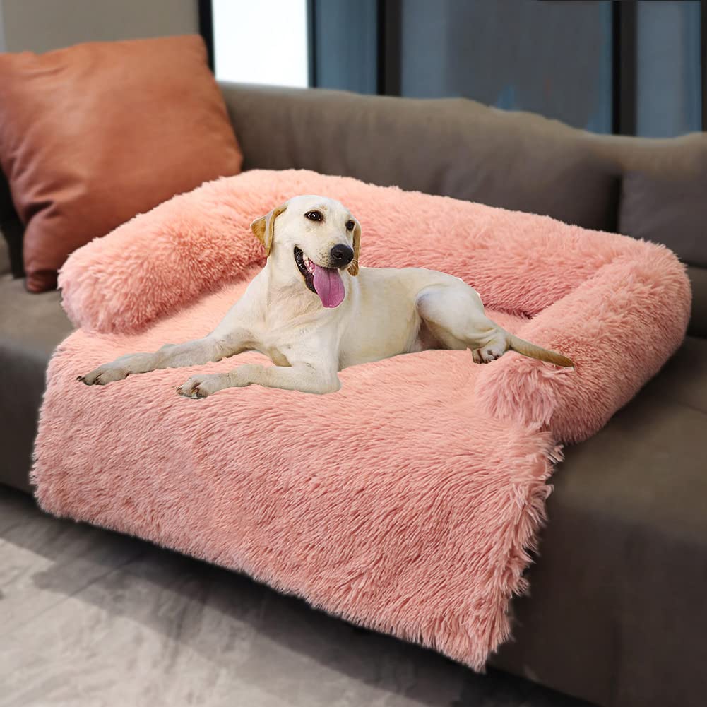 ANQI Lits Comfy pour Chien,Panier Chat Moelleux Dehoussable,Tapis antidérapant pour Chien,XL Coussin Chien Orthopedique,XXXLCanapé Moelleux pour Chien,Apaisant en Peluche Doux