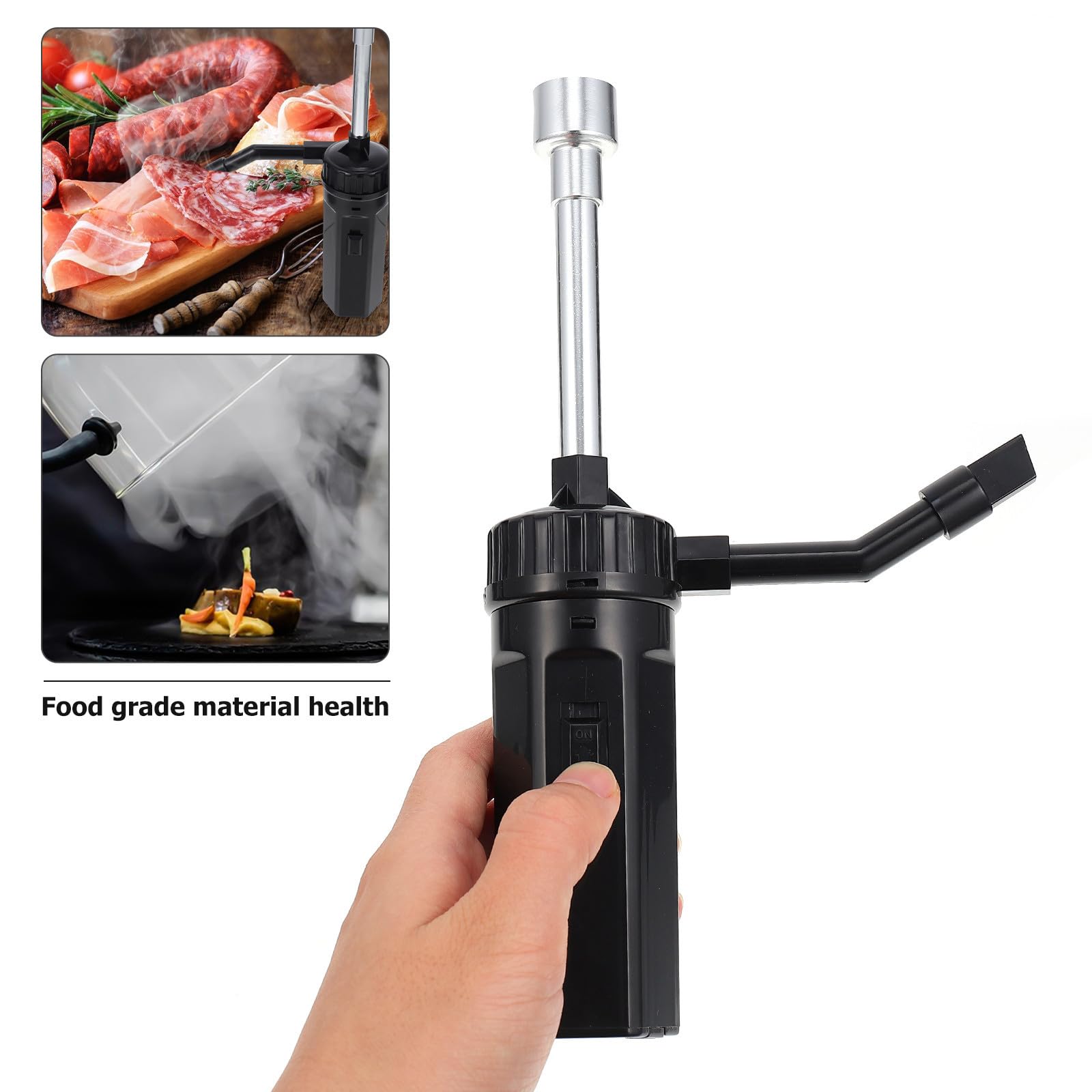 1pezzi Affumicatore Portatile per Cucina e Bbq con Tubo Estensibile Affumicatore per Carne e Salmone Materiali Alimentari Sicuri Leggero e Compatto per Casa e Ristorante