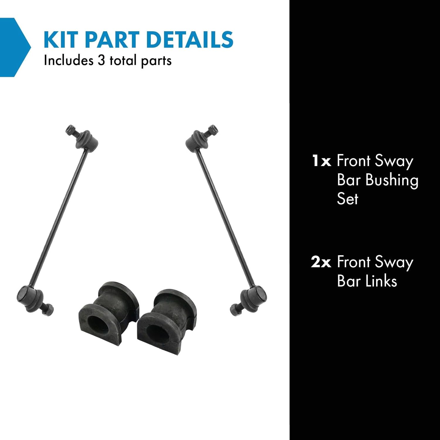 TRQ Front Suspension Kit Sway Bar Bushing Set Sway Bar Stabilizer Link Compatible with 2005-2013 Honda Odyssey
