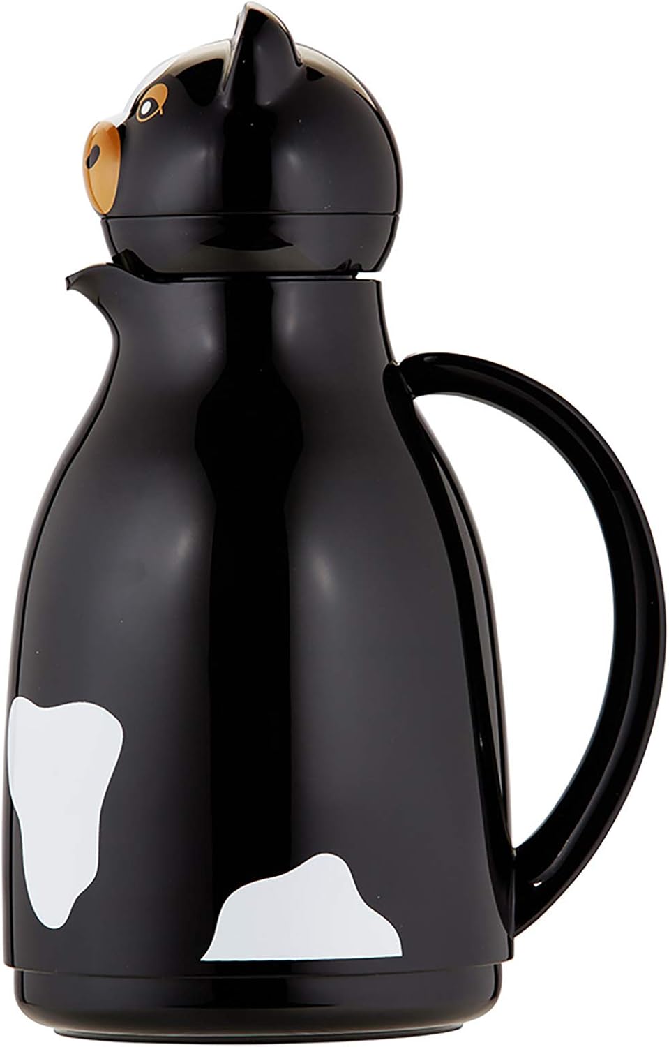 Helios Thermo-Cow Vacuum Jug Black 1 Litre, 30 x 30 x 26.8 cm