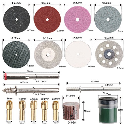 Miniatura 4 de Zfe 217 Piezas, Juego De Accesorios Para Dremel Proxxon Y Multiherramienta Para Modelar Super Para Dremel, Proxxon, Herramienta Multifunción Con Mango De 3 Mm