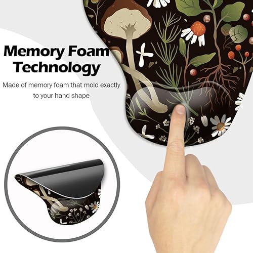 Miniatura 10 de Alfombrilla de mouse ergonómica con soporte para muñeca y posavasos, almohadillas de mouse con base de poliuretano antideslizante para el hogar,