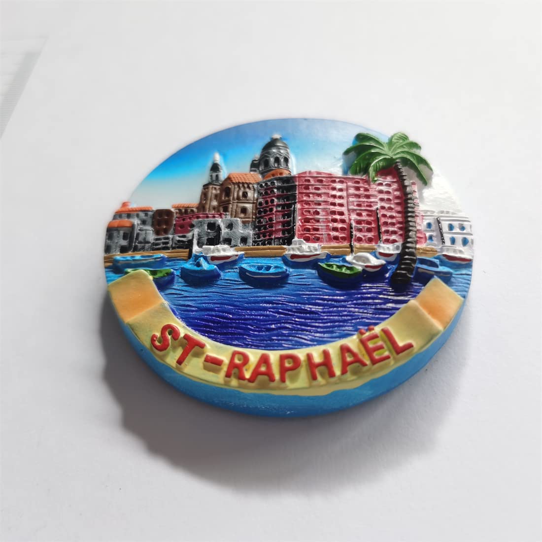 Magnete da frigorifero con scritta Frejus Provence Francia, souvenir