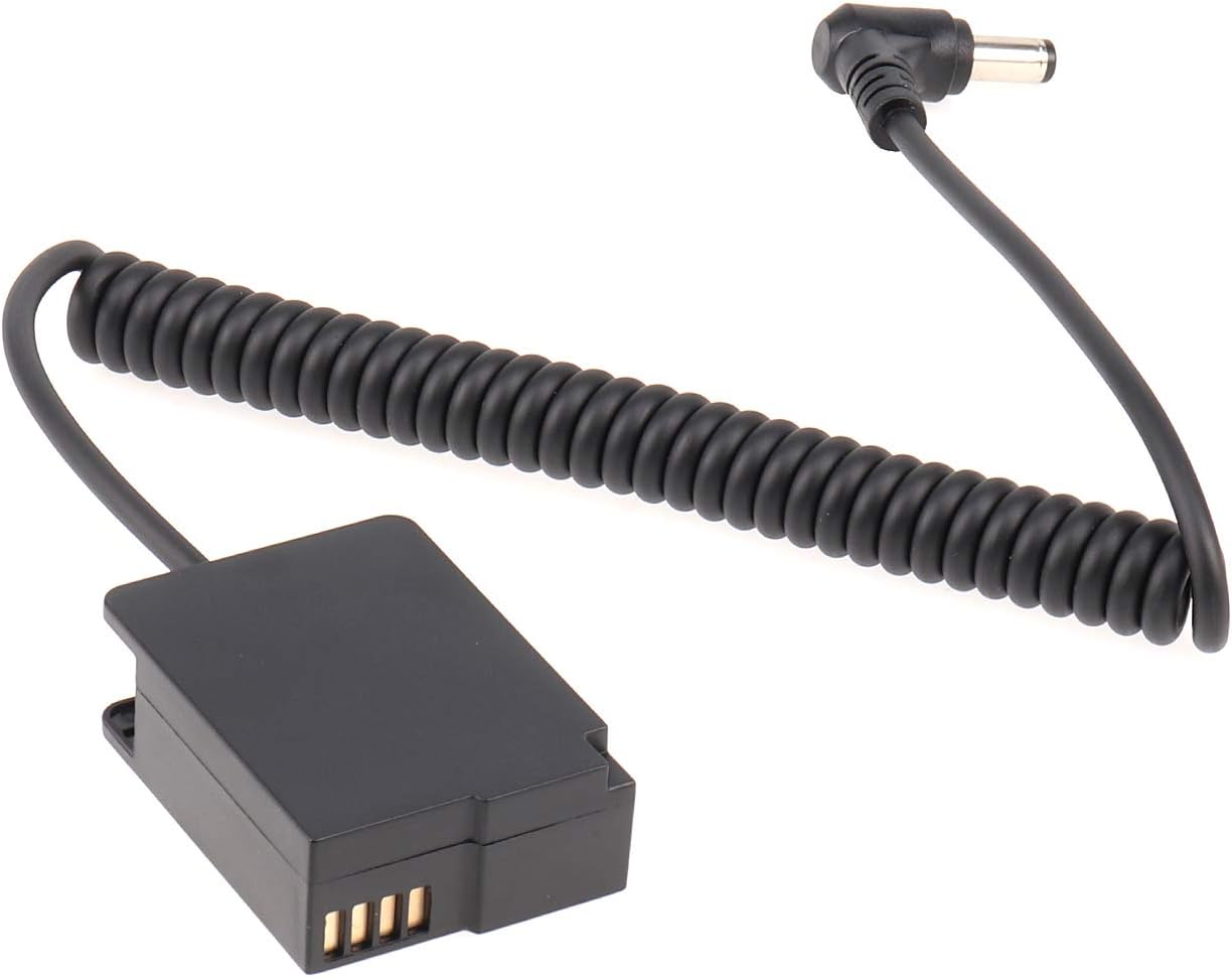 Foto4easy DMW-BLC12 Dummy Battery DC Coupler with Extendable DC Cable for Panasonic Camera FZ200 FZ300 FZ1000 FZ2500 G5 G6 G7 G80 G85 GX8 : Electronics