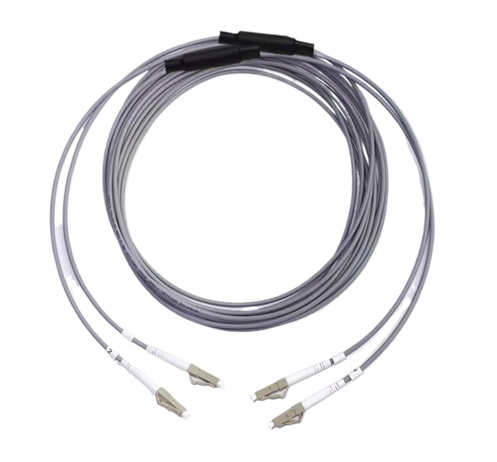 Cordon de raccordement à Fiber Optique blindé, 30m, 2 cœurs, 2C SM MM OM1 OM2 OM3, intérieur et extérieur LC SC FC St LSZH TPU FTTH Jumper 2 cœurs 30mtr(LC-SC,2C Black SM LSZH)