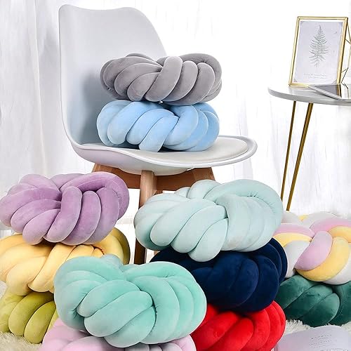 Miniatura 2 de XHJRI Almohadas decorativas con nudo para decoración del hogar dormitorio sofá oficina sofá cojín de felpa negro 118 pulgadas