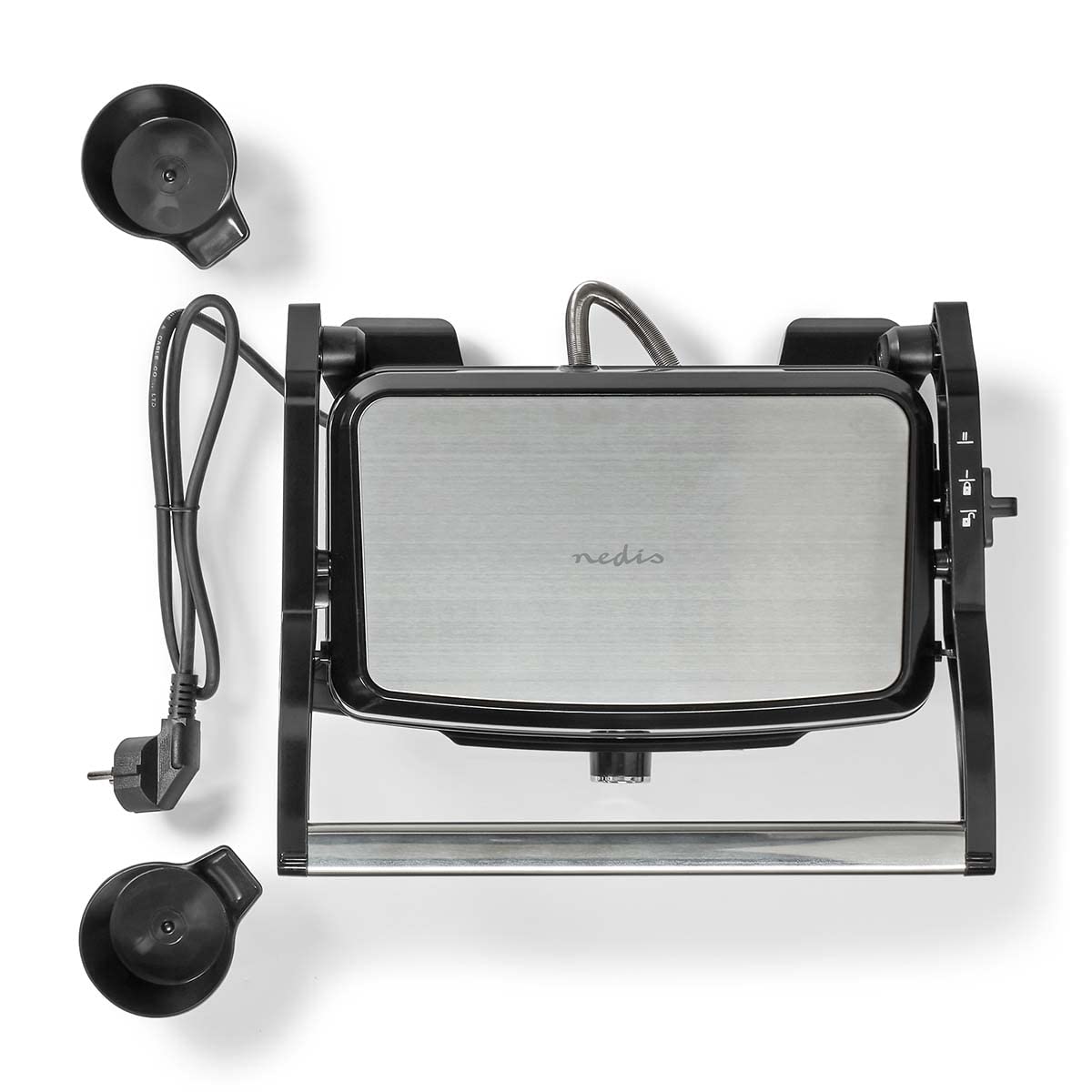 Parrilla de Contacto | 1500 W | 27.8 x 17 cm | Control de temperatura ajustable | Acero inoxidable/Plástico