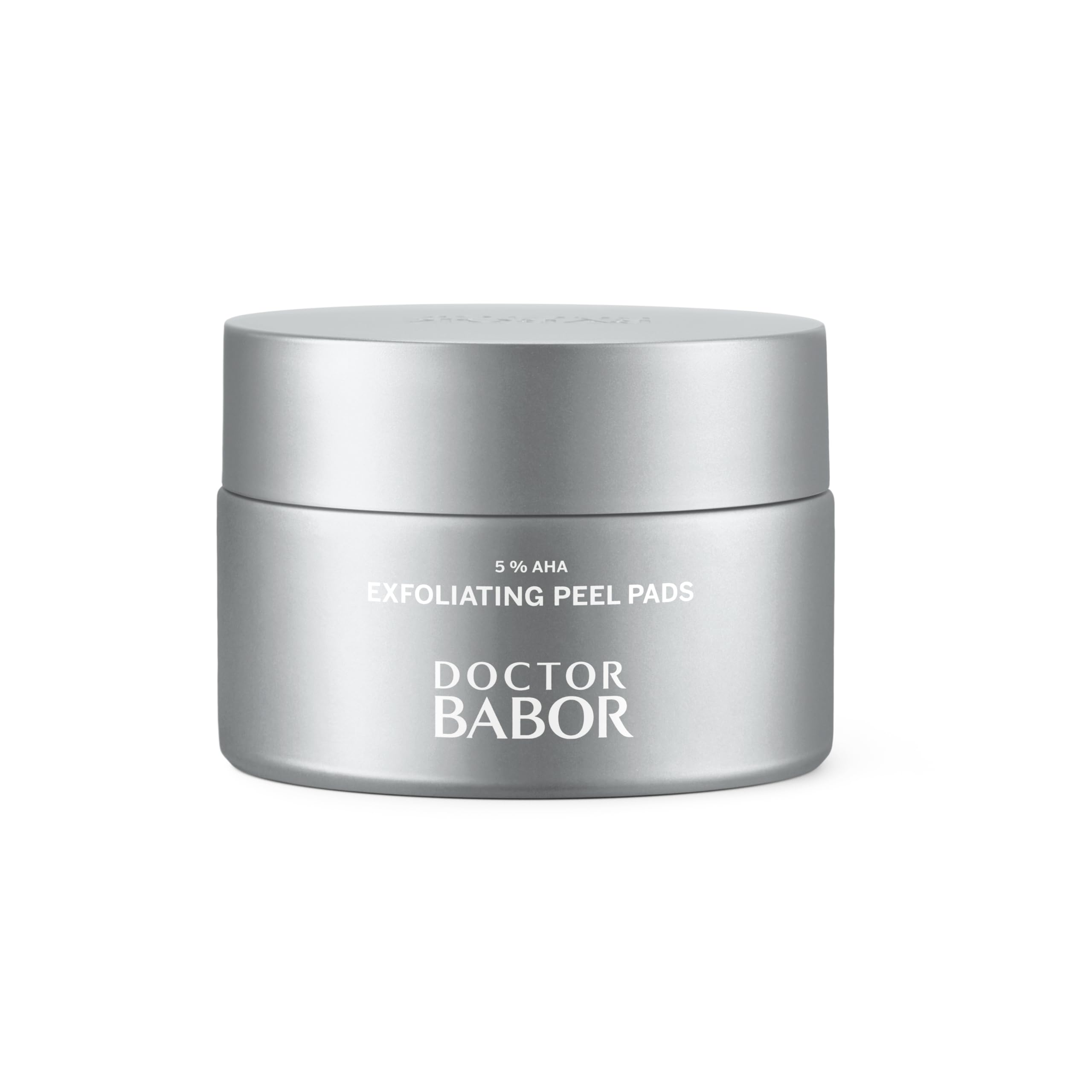 DOCTOR BABOR Exfoliating Peel Pads | Peeling Mit 5% AHA | Glättet & Verfeinert Poren | Mit BIOGEN PLANT EXTRACT | Vegan | 60 Stück