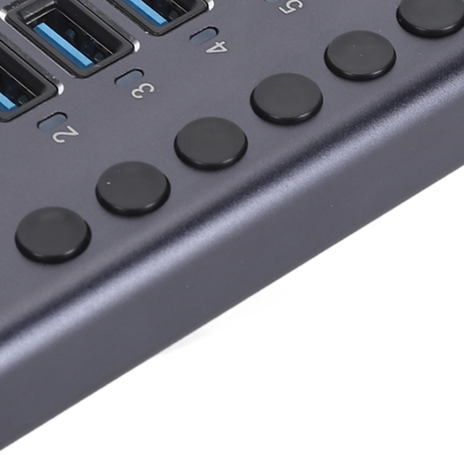LICAEVEY Hub Dati USB 3.0, Splitter USB a 10 Porte (Spina europea) | Interruttori individuali, alimentatore da 60 W per console di gioco per PC desktop portatile