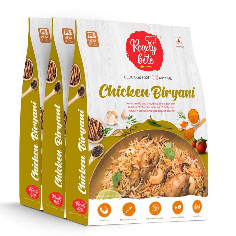 Butter Chicken (Pack of 3) Special Delicious Natural Non Vegetarian Instant Food Ready to Eat in Few Minutes Slow Cooked Heat Microwaveable
