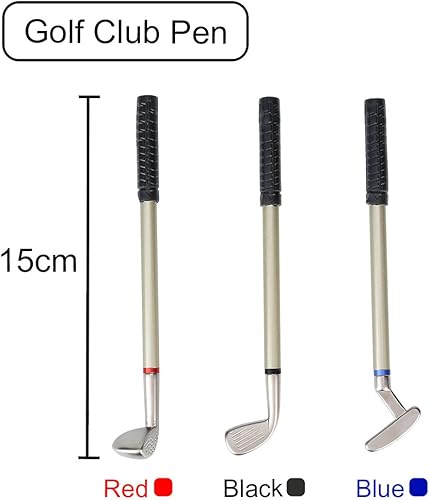Miniatura 5 de 10L0L Soporte para bolígrafo de golf con 3 piezas, juego de bolígrafos de golf único, decoración de escritorio de golf, regalos para hombres