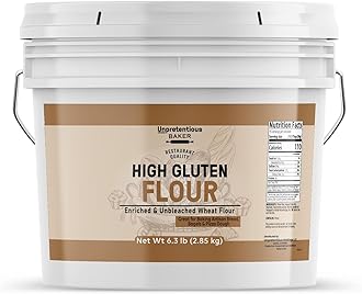 Unpretentious High Gluten Flour, 1 Gallon Bucket, Artisan Bread, Bagels, Pizza