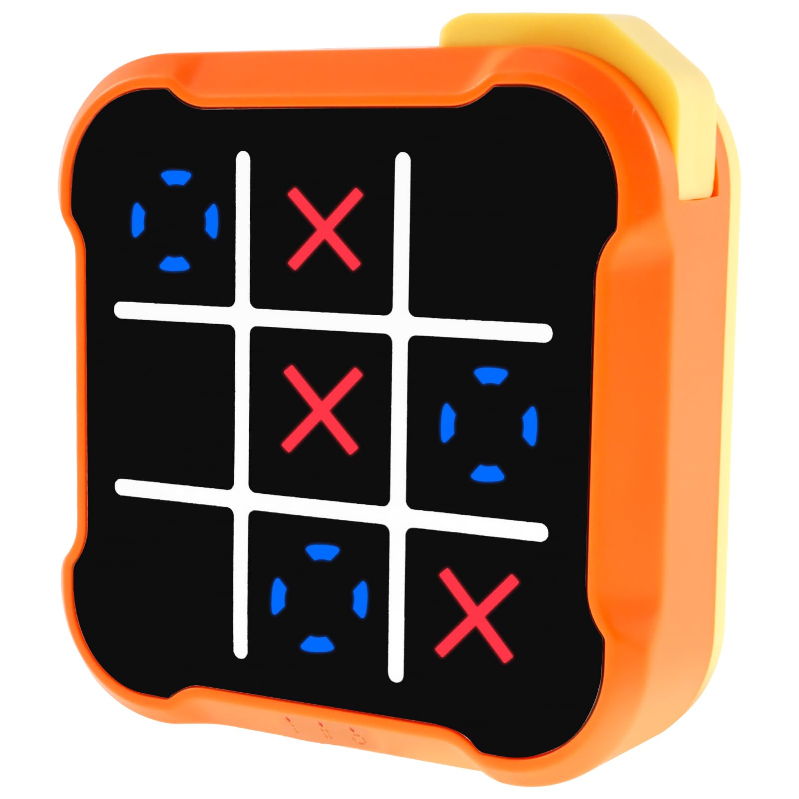 Tic Toe Bolt Game,Electronic Tic Toe Games,Noughts and Crosses Game,3-In-1 Handheld Puzzle Games Console,Family Party Toys for Educational and Memory(Orange)