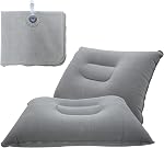 2 Pack Camping Pillow, Trekology Ultralight Inflating Travel Pillow-Compressible, Compact, Comfortable, Camping Pillow for Hiking,Camping,Traveling,Napping,Neck & Lumbar Support, Gray