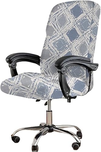 Funda para silla de oficina estampada, funda elástica para silla de computadora con cremallera, funda universal para silla giratoria de escritorio,
