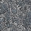 Heroad Blue Peel and Stick Wallpaper Boho Floral Contact Paper 17.3''x78.7'' Dark Blue Wall Paper Removable Self Adhesive Wallpaper for Cabinets Bedroom Bathroom Waterproof Decoration Vinyl Roll