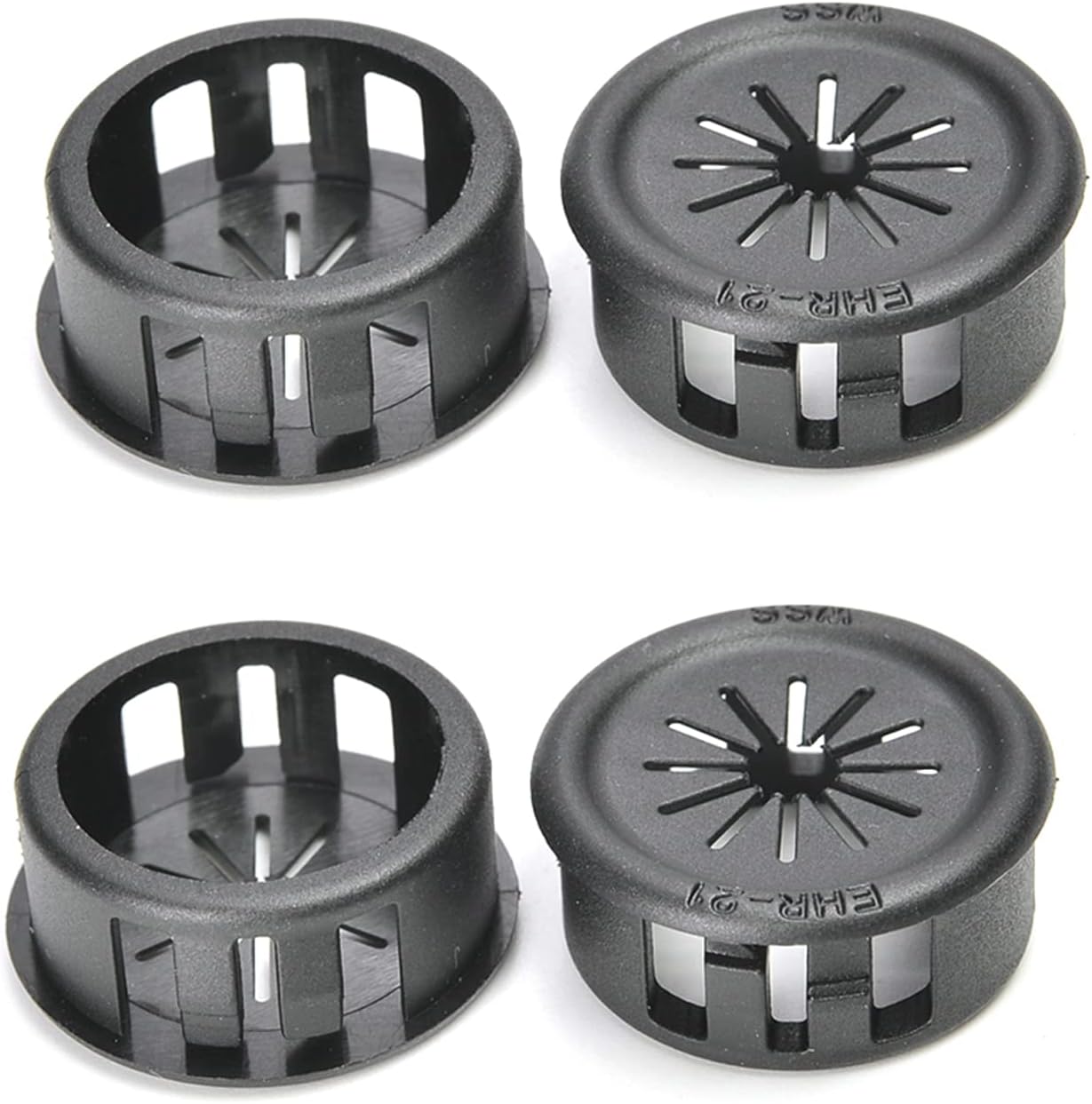 Bettomshin Cable Hose Snap Bushing Grommet Protector 75Pcs EHR-21 21mm Mounted Dia Locking Bushing Protective Grommet Black