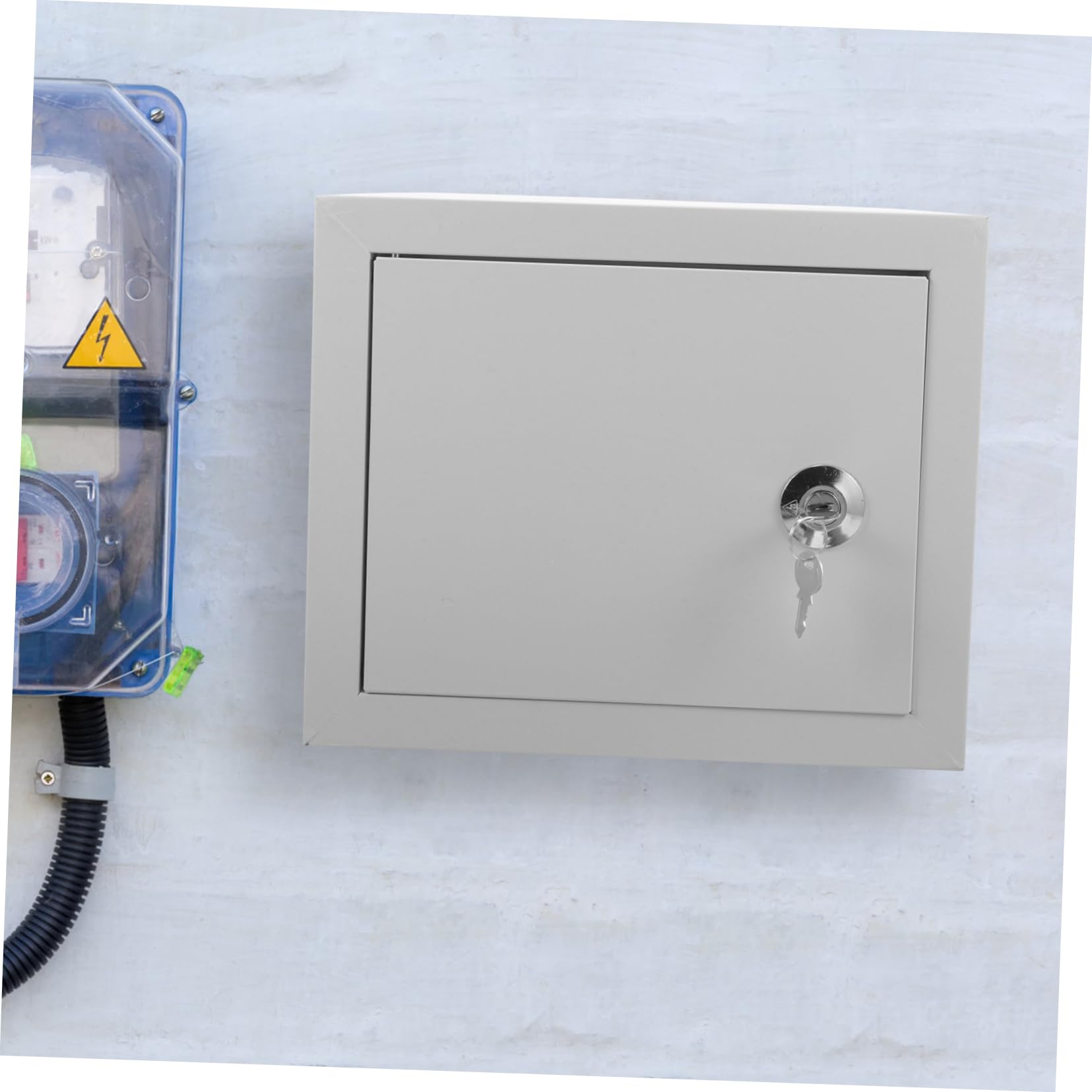 VILLCASE Caja de Conexiones Metálica para Exteriores Diseño Montado en Pared, Aluminio Resistente a Temperaturas Extremas, Adecuado para Entornos Residenciales y Exteriores