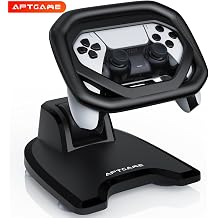 APTGAME PS5 Gaming Racing Wheel Stand for PS5/PS5 Elite Controllers,Steering Wheel Stand with 4 Table Suction Cup for PlayStation 5 Dualsense Controller,More robust and dependable for Immersive Racing
