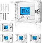10 Boîte de verrouillage thermostat avec verrouillage combiné, convient 8.7" W x 5.5" Thermostats H ou plus petits & Régulateur d'arrosage, grand couvercle thermostat transparent pour les thermostats sur mur