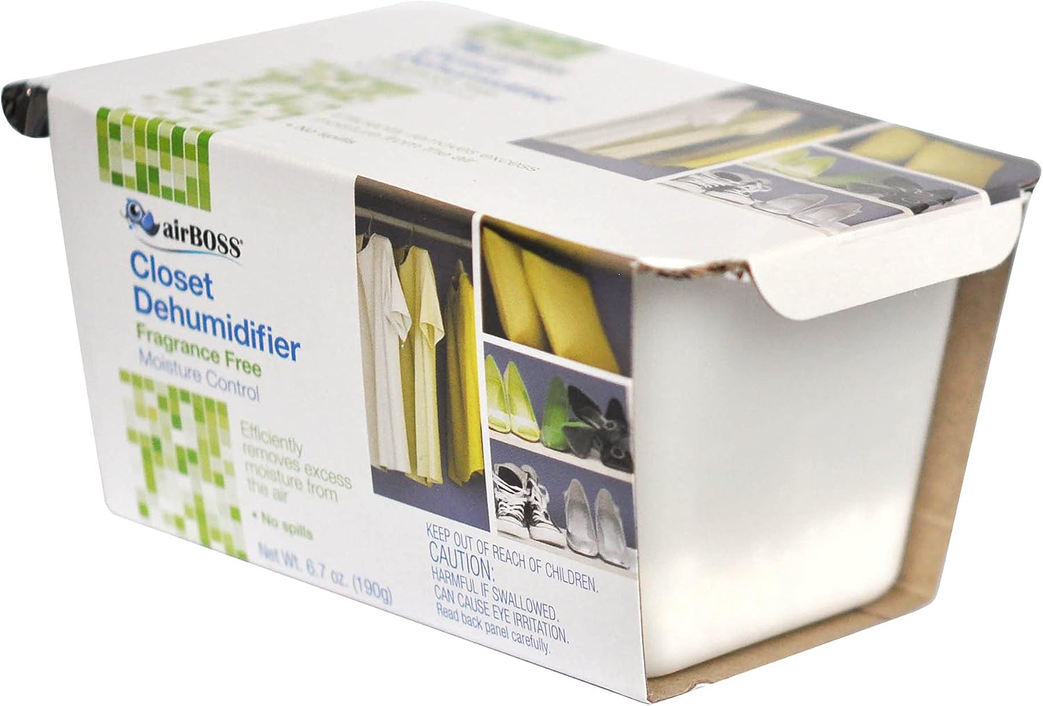 airBOSS Closet Dehumidifier, For Storage Closets and Small Spaces, Fights Mildew and Odors