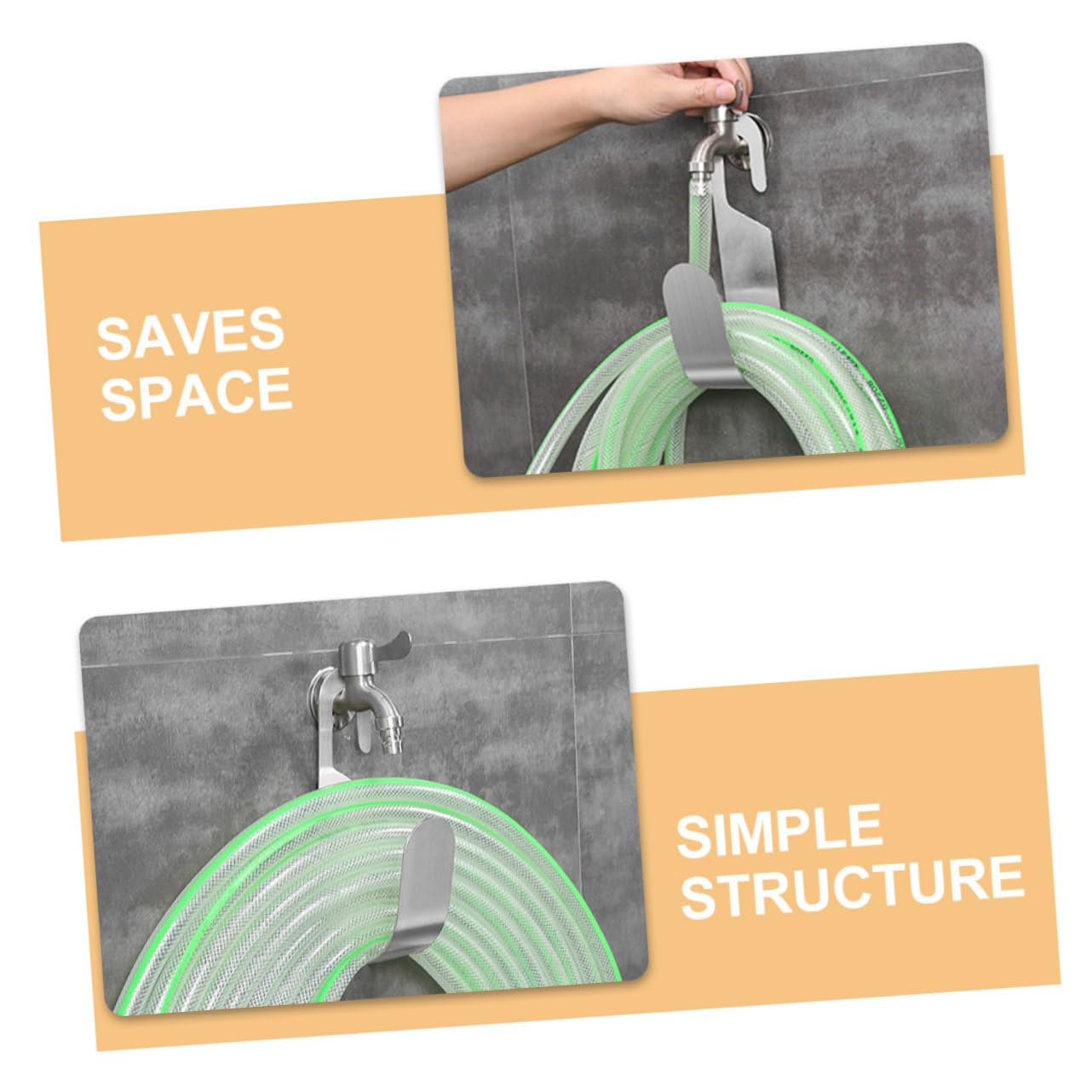 Mipcase 5pièces Support De Tuyau Arrosage Rangement Pratique Pour Tuyau Jardin Hanger Et Design Élégant Pour Garage Et Extérieur