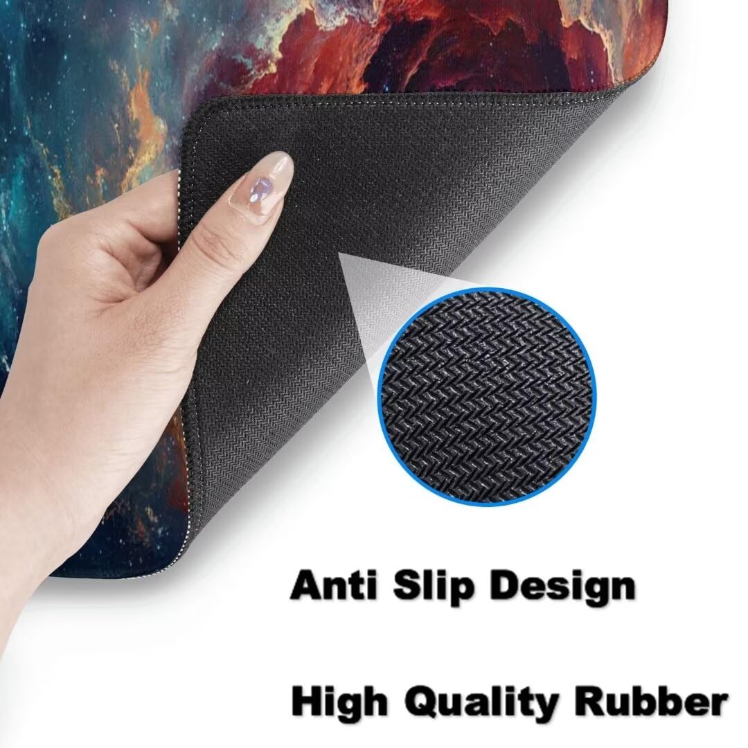 Tappetino Mouse Cosmico Tappetino Mouse XXL 1600 x 800 mm,Notte Stellata Tappetino Scrivania con Base In Gomma Antiscivolo,Tappetino Mouse Gaming Maggiore Precisione e Velocità,Mousepad Gaming qw620