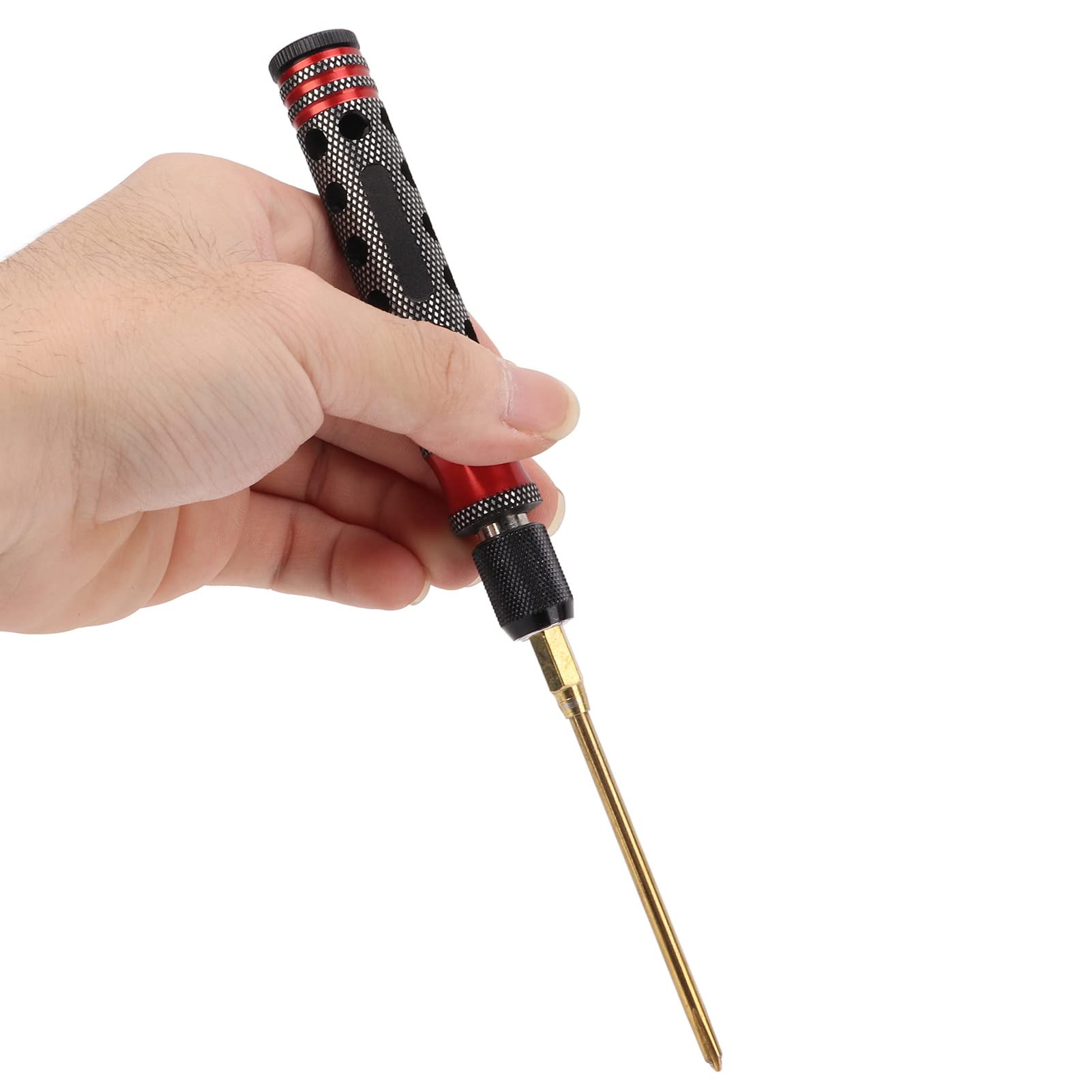 Jeu De Tournevis 12 En 1, Kit D'outils De Voiture RC, Têtes Détachables D'outils De Réparation RC Avec Poignée Rouge Pour Voitures Modèles De Drones