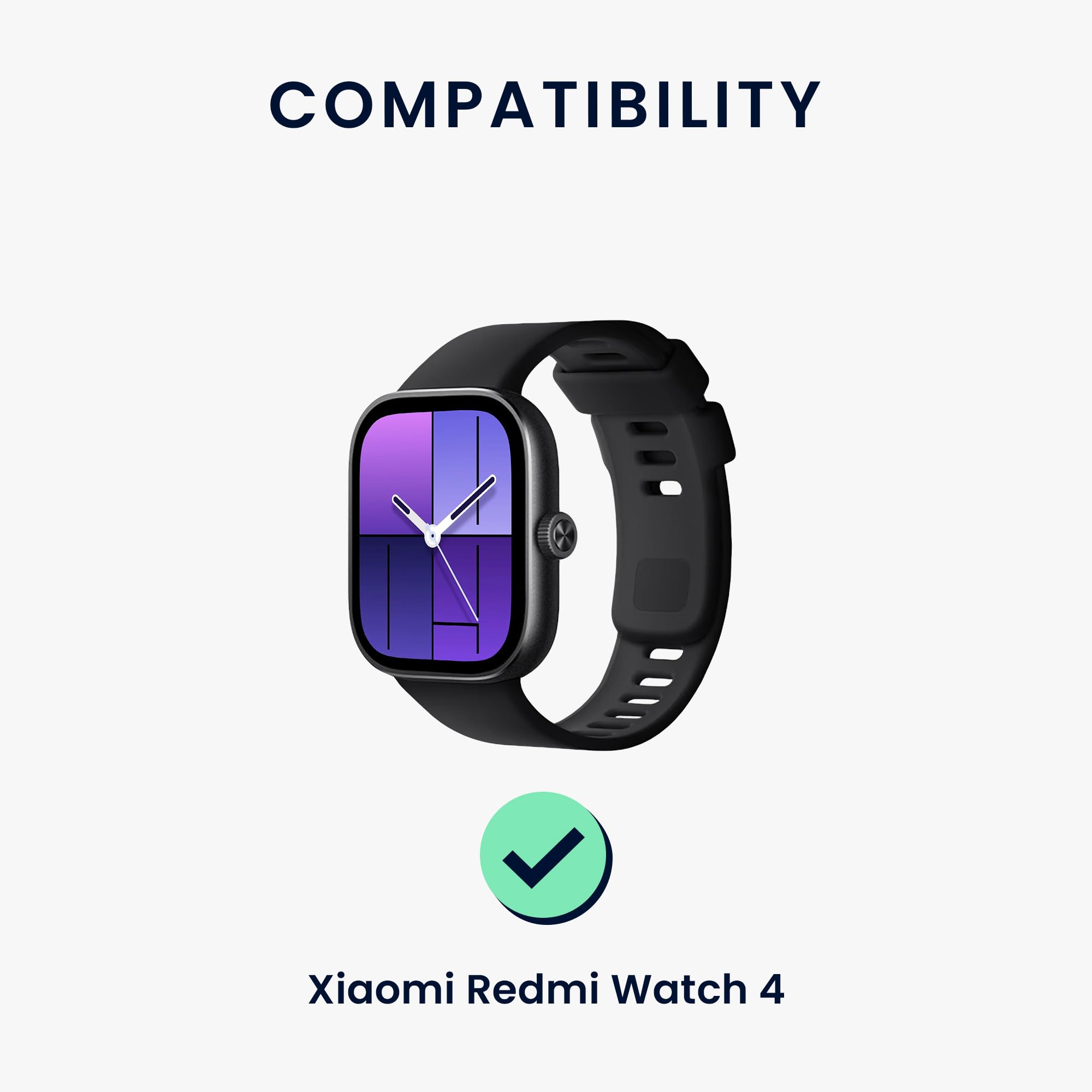 kwmobile Caricabatterie Orologio Fitness Compatibile con Xiaomi Redmi Watch 4 / Redmi Watch 5 / SmartBand 10 9 8 - USB Charger Smart Watch - Stand Caricatore Smartwatch con Filo 100 cm