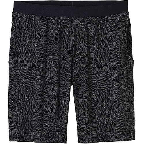 prAna Men's Mojo Chakara Shorts, Large, Black Geo