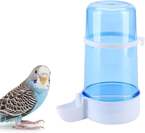 Comedero de agua para pájaros para mascotas, dispensador de agua de loro de 13.5 onzas líquidas para jaula, dispensador de agua automático