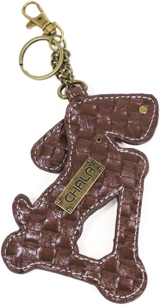 CHALA Handbags Stone Gray large Tote Bag with Doggie Key fob (Dog on scooter)