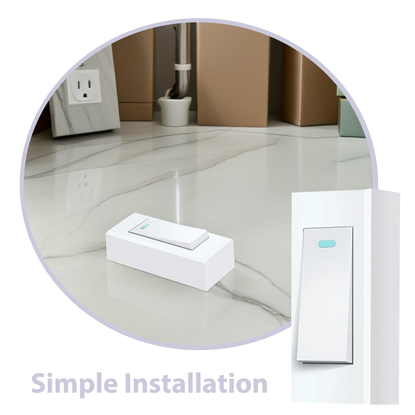 Interruptor de Pared Pequeño Botón Diseño Ultradelgado Interruptor Eléctrico para Lámpara de Hogar Uso Diario en Pared Pequeña Suministro de Luz