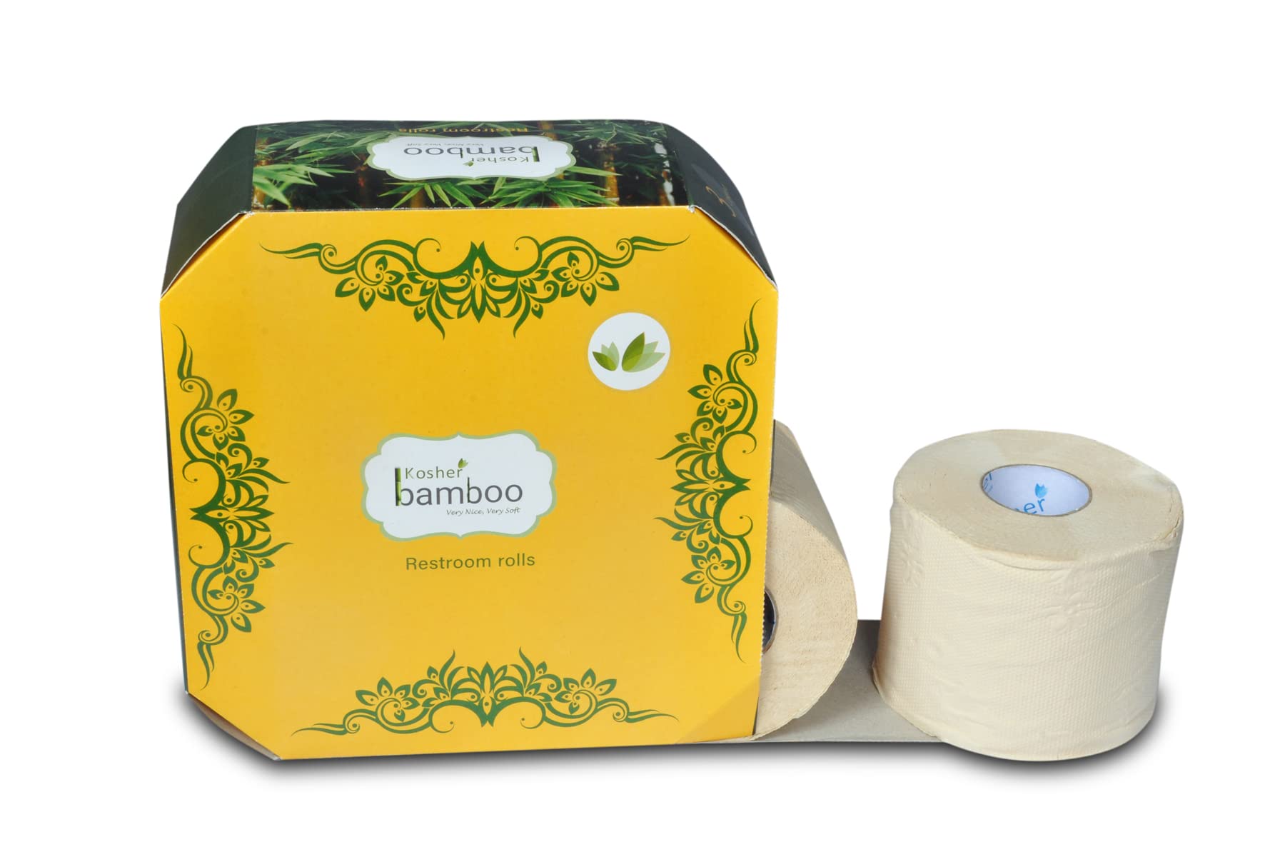Kosher Bamboo Toilet roll - 4 Rolls In a Pack - Made of pure Bamboo Pulp - 3 Ply - (Approx 420 Pulls Each)150 GMS Each