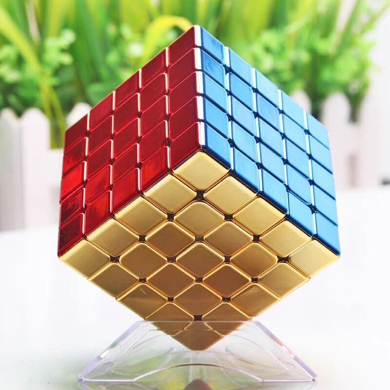 Image of HAWKISTER Kids Sengso Legend 5x5 Metallic Speed Cube Metallic 5x5x5 Magic Cube Puzzle
