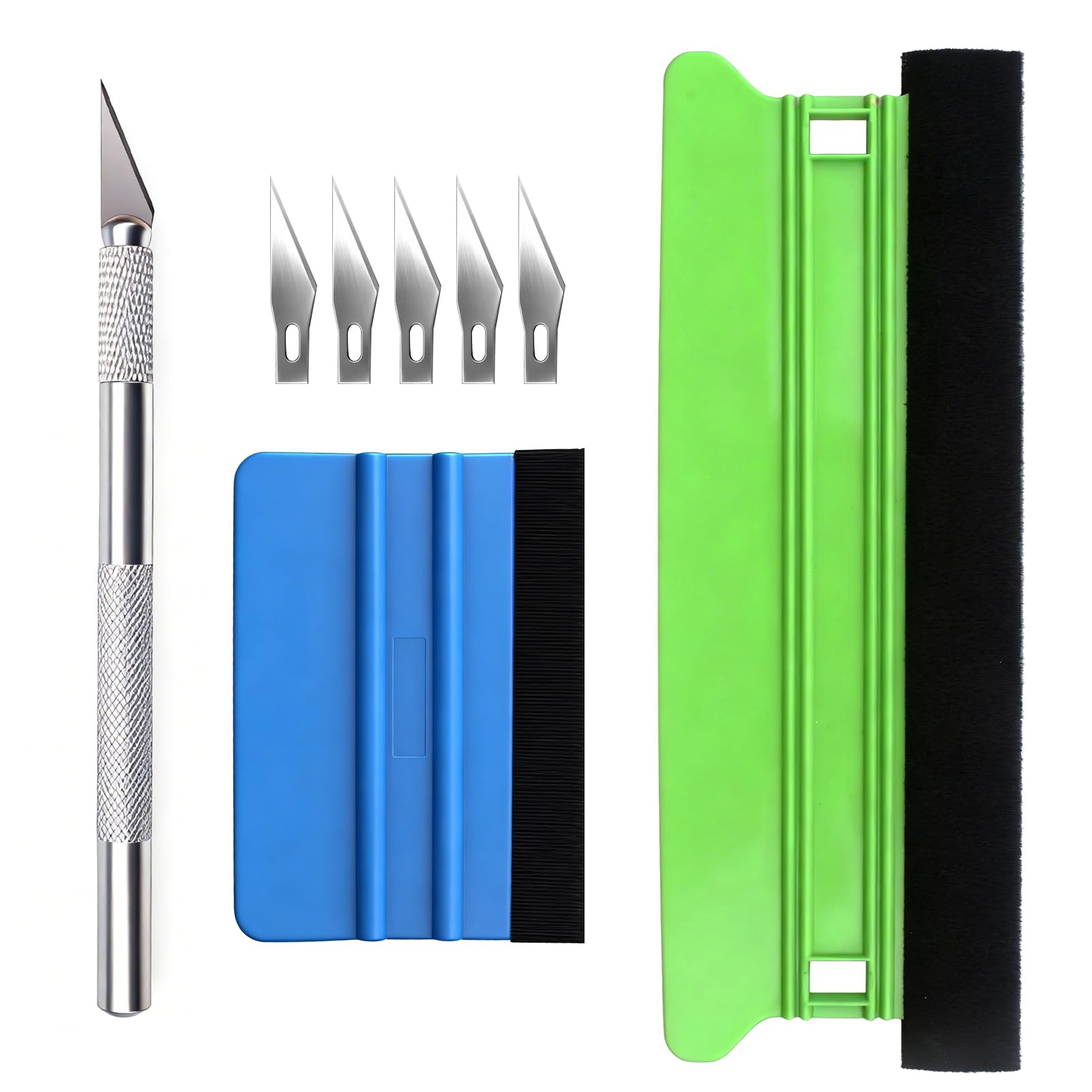8PCS Vinyl Wrap Tool Kit, Vinyl Cutter Wallpaper Kit, Vinyl Wrap Tools for Car Window Home DIY, Easy Installation with Scraper Squeegee Cutter