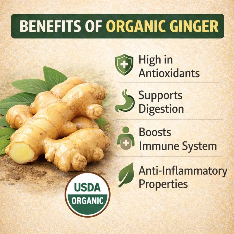 Amazon.com: Fresh Organic Ginger Root – Premium, Natural, and