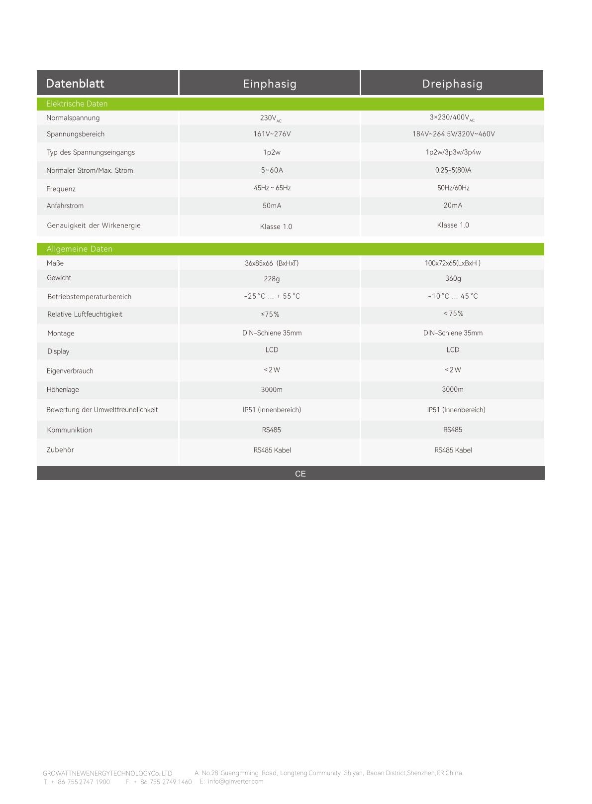 Growatt Smart Meter SPM-C1 - Präzise Messung, Einfache Installation & Intelligente Energieverwaltung - Stromzähler/Energiezähler/Solaranlage