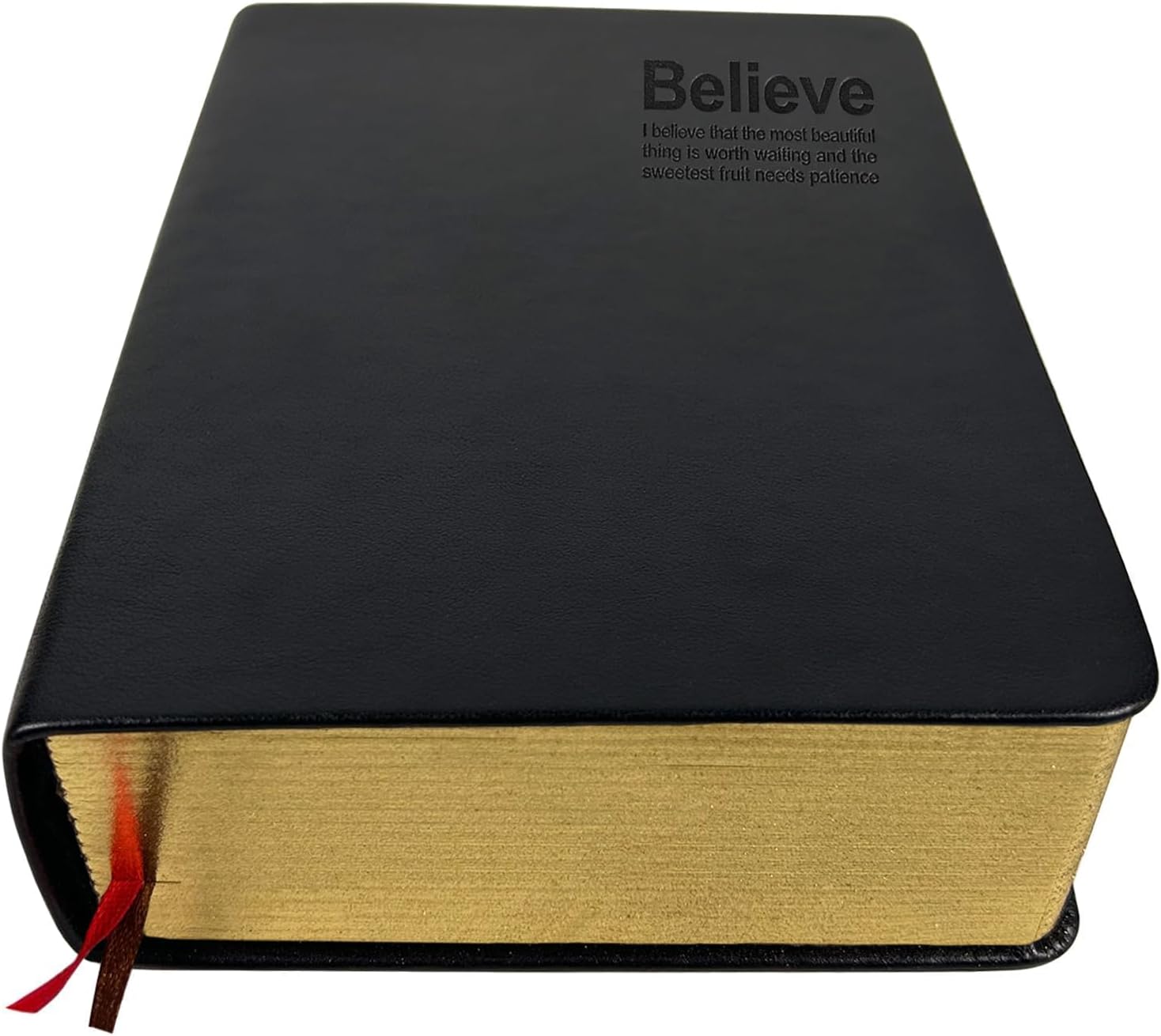 Thick Leather Journal for Men Women, Black Notebook Leather Notebooks with Golden Rim 440 Pages(220 Sheets) Journals for Writing Travel Diary Ideal Gift for Anniversary Birthday Mothers Day